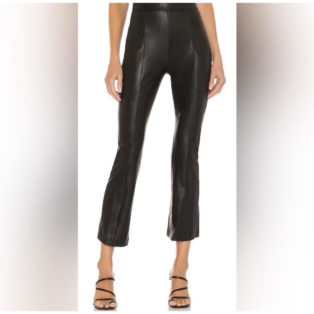 Amanda Uprichard Lorna Faux Leather Pants Black Casual Medium Women's